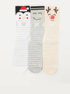 Trendyol Set of 3 pairs of socks Beige
