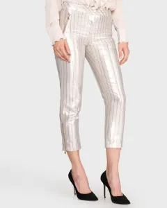 TWINSET Trousers Gold Silver