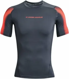 Under Armour Men's UA HeatGear Armour Novelty Short Sleeve Downpour Gray/After Burn 2XL Fitness T-Shirt