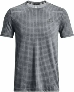 Under Armour Men's UA Seamless Grid Short Sleeve Pitch Gray/Black 2XL Fitness T-Shirt