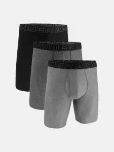 Under Armour M UA Perf Tech 9in Boxers 3 Piece Grey