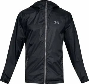 Under Armour Men's UA Storm Forefront Rain Jacket Black/Steel 2XL Running jacket