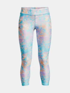 Under Armour Armour Printed Ankle Crop Kids Leggings Blue