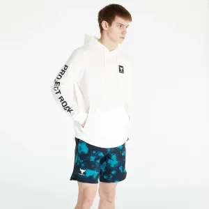 Under Armour Project Rock Terry Hoodie Sweatshirt White