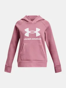 Under Armour UA Rival Fleece BL Hoodie Kids Sweatshirt Pink #1721254