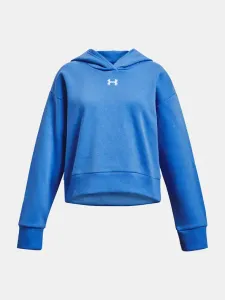 Under Armour UA Rival Fleece Crop Hoodie Sweatshirt Blue