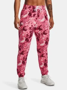 Under Armour Rival Terry Print Sweatpants Pink #96290