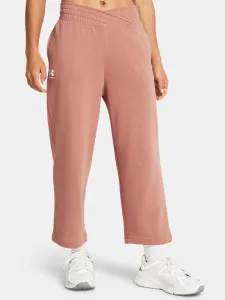 Under Armour UA Rival Terry Crop Wide Leg Sweatpants Pink