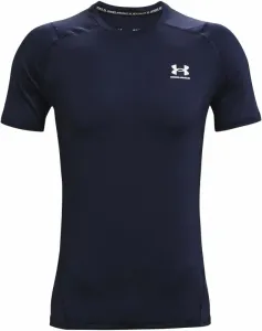 Under Armour Men's HeatGear Armour Fitted Short Sleeve Navy/White L Running t-shirt with short sleeves