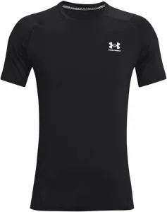 Under Armour Men's HeatGear Armour Fitted Short Sleeve Black/White L Running t-shirt with short sleeves