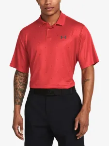 Under Armour UA Perf 3.0 Printed Polo Shirt Red