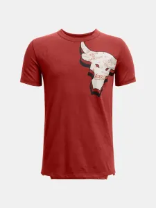Under Armour UA Project Rock SMS SS Kids T-shirt Red