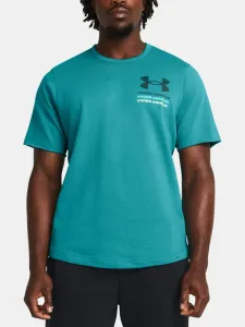 Under Armour UA Rival Terry SS Colorblock T-shirt Blue