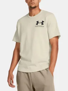 Under Armour UA Rival Terry SS Colorblock T-shirt Brown
