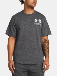 Under Armour UA Rival Terry SS Colorblock T-shirt Grey