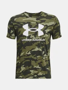 Under Armour UA Sportstyle Logo Aop SS Kids T-shirt Green