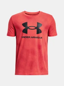Under Armour UA Sportstyle Logo Aop SS Kids T-shirt Red