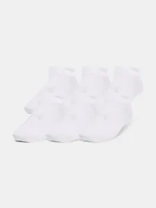 Under Armour UA Yth Essential No Show Socks 6 pairs of children White