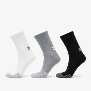 Under Armour Heatgear Crew 3-Pack Socks Gray/ White #1310194