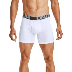 Under Armour UA Charged Cotton 6in Boxers 3 Piece White #43871
