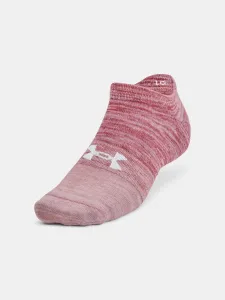 Under Armour UA Essential No Show Set of 3 pairs of socks Pink