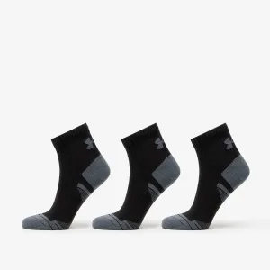 Under Armour UA Performance Cotton Qtr Set of 3 pairs of socks Black