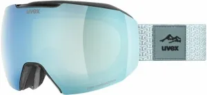 UVEX Epic Attract Black Mat Mirror Sapphire/Contrastview Green Lasergold Lite Ski Goggles