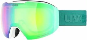 UVEX Epic Attract White Mat Mirror Green/Contrastview Orange Lasergold Lite Ski Goggles