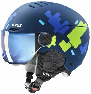 UVEX Rocket Junior Visor Blue Puzzle Mat 51-55 cm Ski Helmet