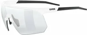 UVEX Pace One V White Matt/Variomatic Litemirror Silver Cycling Glasses