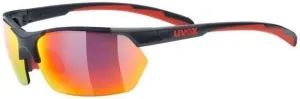 UVEX Sportstyle 114 Grey Red Mat/Litemirror Orange/Litemirror Red/Clear Cycling Glasses