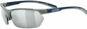 UVEX Sportstyle 114 Rhino Deep Space Mat/Litemirror Orange/Litemirror Silver/Clear Cycling Glasses