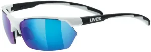 UVEX Sportstyle 114 White Black Mat/Litemirror Orange/Litemirror Blue/Clear Cycling Glasses