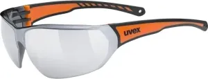 UVEX Sportstyle 204 Black/Orange/Silver Mirrored Cycling Glasses