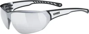 UVEX Sportstyle 204 Black White/Silver Mirrored Cycling Glasses