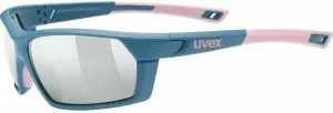 UVEX Sportstyle 225 Blue Mat Rose/Mirror Silver Cycling Glasses