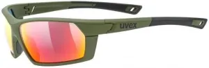 UVEX Sportstyle 225 Olive Green Mat/Mirror Red Cycling Glasses