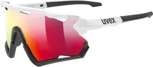 UVEX Sportstyle 228 White/Black/Red Mirrored Cycling Glasses
