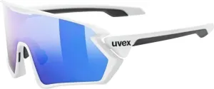 UVEX Sportstyle 231 White Mat/Mirror Blue Cycling Glasses