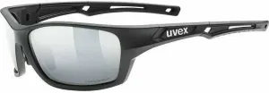 UVEX Sportstyle 232 Polarized Black/Mirror Silver Cycling Glasses