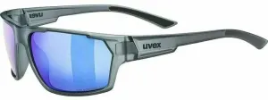 UVEX Sportstyle 233 Polarized Smoke Mat/Litemirror Blue Cycling Glasses