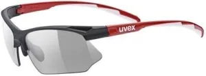 UVEX Sportstyle 802 V Black/Red/White/Smoke Cycling Glasses