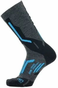 UYN Man Ski Cross Country 2In Socks Anthracite/Blue 45-47 Ski Socks
