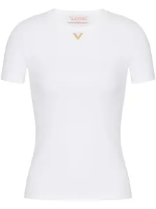 VALENTINO - Vlogo Ribbed Cotton T-shirt #1847517