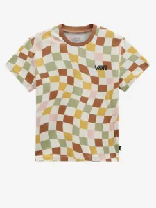 Vans Checker Print Kids T-shirt Brown