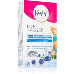 Veet Easy-Gel depilatory wax strips bikini line and underarm 16 pc #217716