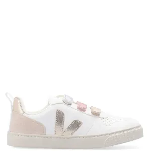 Veja Baby Girls V-10 Leather Sneakers Multicolour EU 23 White