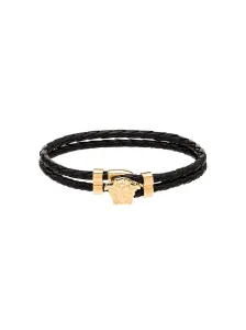 VERSACE - Medusa Braided Leather Bracelet #1639471