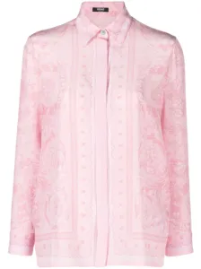 VERSACE - Barocco Print Crepe De Chine Shirt #1808736