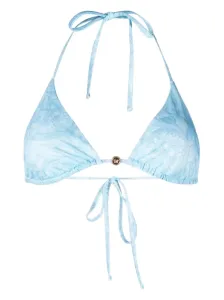 VERSACE - Barocco Print Triangle Bikini Top